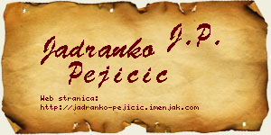 Jadranko Pejičić vizit kartica